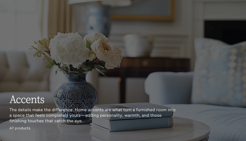 collection header with picture