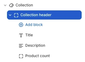 collection header parent block