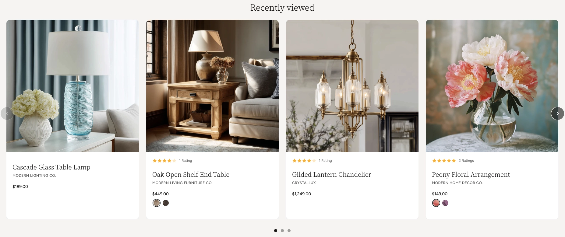 Product hotspots section with lifestyle image and hotspots