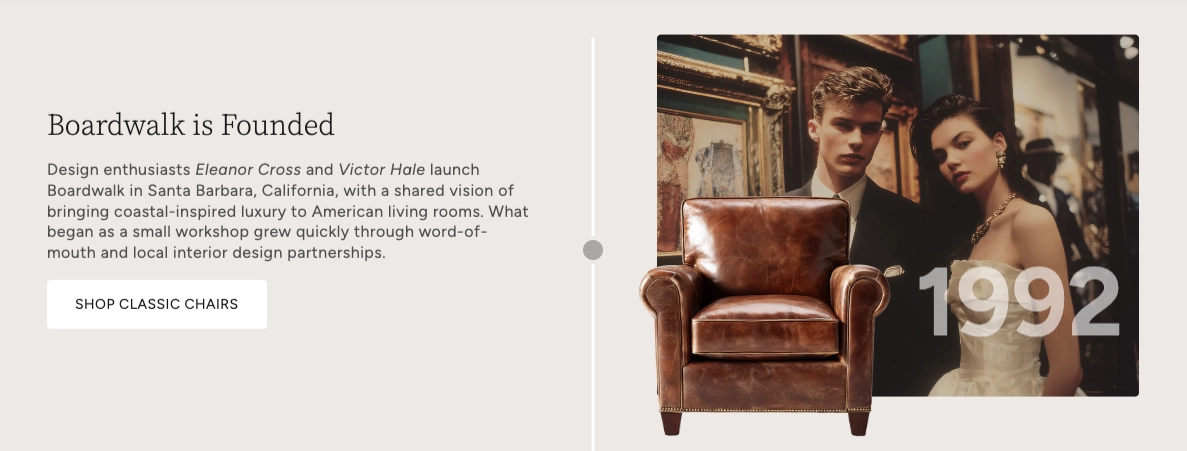 Event showing layered images with date overlay